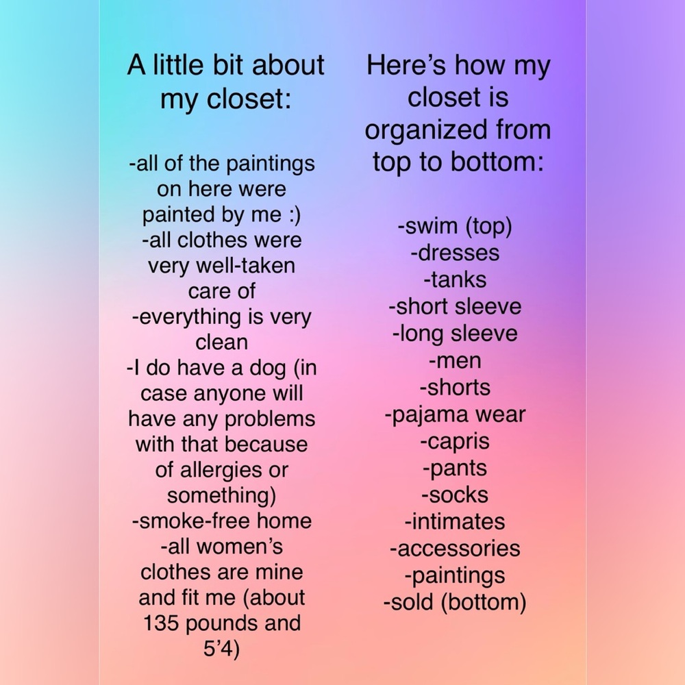 A little bit about my closet!